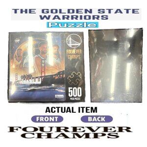 🛑 GOLDEN STATE WARRIORS ➕🆒  PUZZLE Fourever Champs NBA 500 Piece 💸BUY NOW‼️